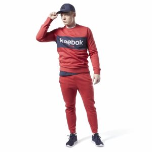 Reebok Training Essentials Linear Logo Sweatshirt Herren - Rot - DE 103-FRG